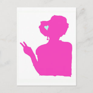 Pink lady postcard