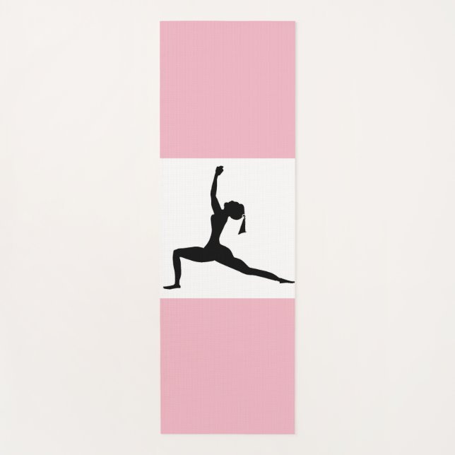 Pink Lady Silhouette Yoga Mat (Front)