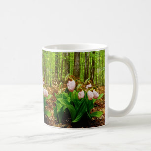 Pink Lady Slipper wild Orchid Coffee Mug