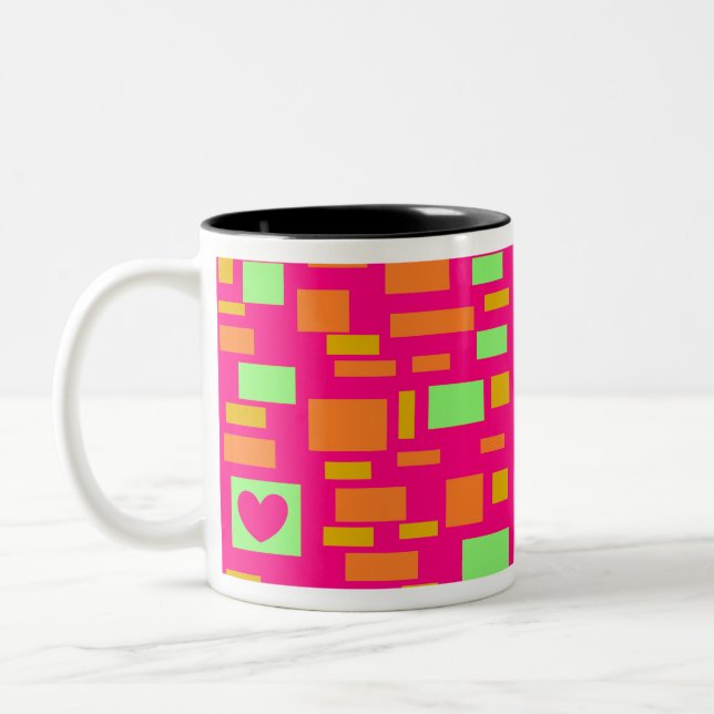 PINK LADY Two-Tone COFFEE MUG (Left)