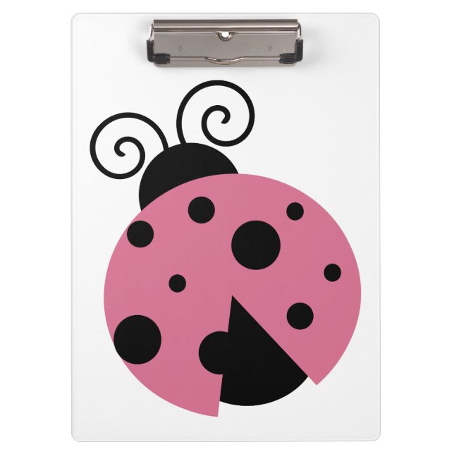 Pink Ladybug Clipboard (Front)
