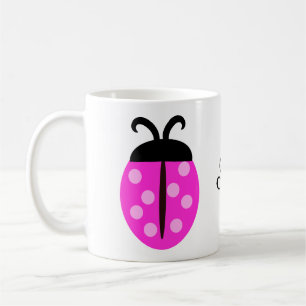 Pink Ladybug  Coffee Mug