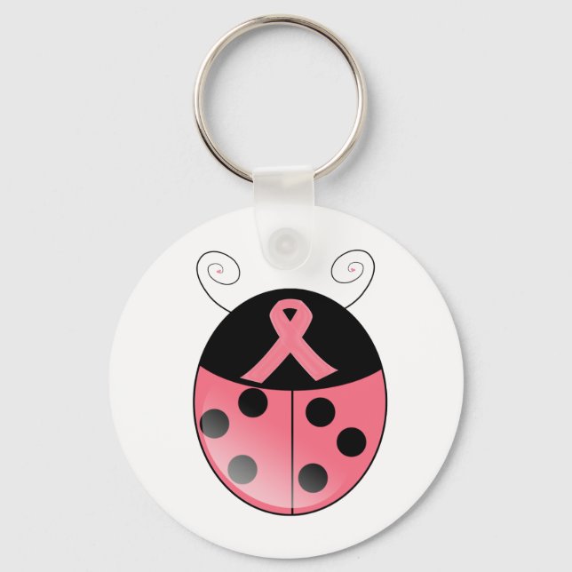 Pink Ladybug Key Ring (Front)