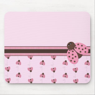 Pink Ladybug Mousepad