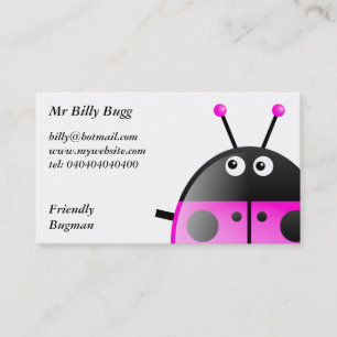 Pink Ladybug, Mr Billy Bugg, Business Card