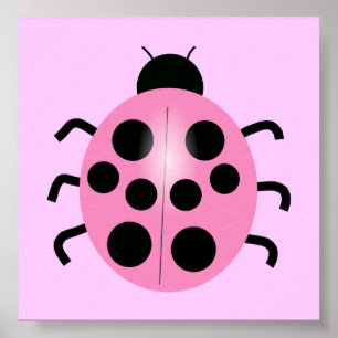 pink ladybug poster