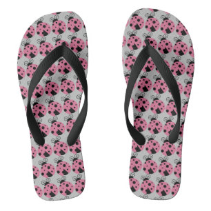 Pink Ladybug Thongs