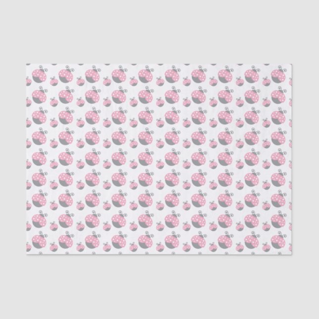 Pink Ladybug Tissue Paper (Front)