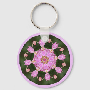 Pink Ladybugs Dancing Queen Bee Pink Orchid Key Ring