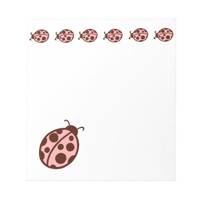 PInk Ladybugs Notepad (Front)