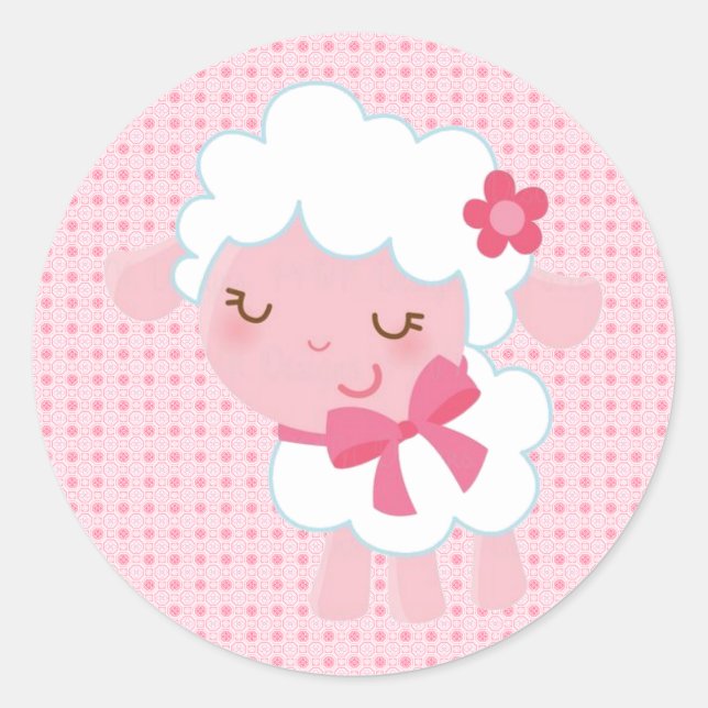 Pink Lamb Stickers (Front)