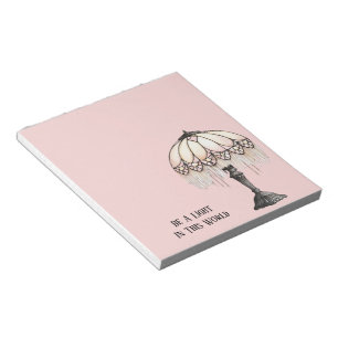Pink Lamp Be A Light Notepad
