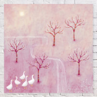 Pink Landscape Painting