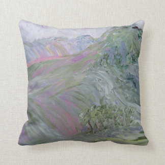 Pink Landscape Under Rosy Clouds Cushion