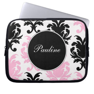 Pink Laptop Monogram Sleeves