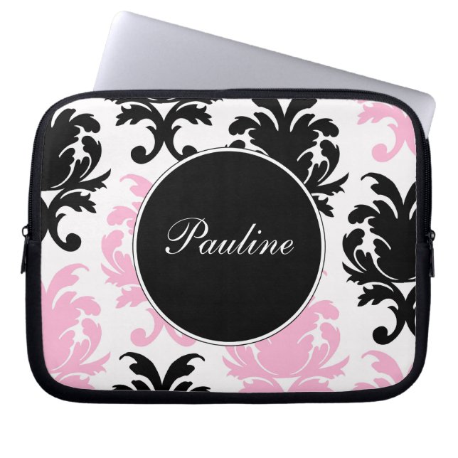 Pink Laptop Monogram Sleeves (Front)