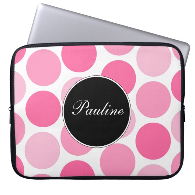 Pink Laptop Monogram Sleeves (Front)