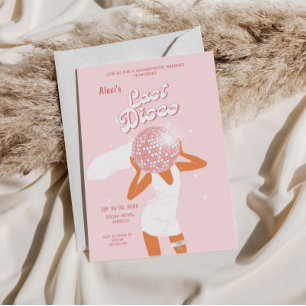 Pink Last Disco Girl Bridal Invitation