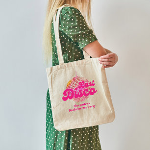 Pink Last Disco Retro 70's Bachelorette Party Tote Bag