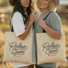 Pink Last Rodeo Western Bach Party Tote Bag