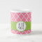 Pink Latticework, Quatrefoil, Trellis, Monogram