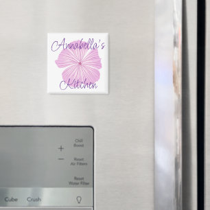 Pink Lavatera Flower Magnet