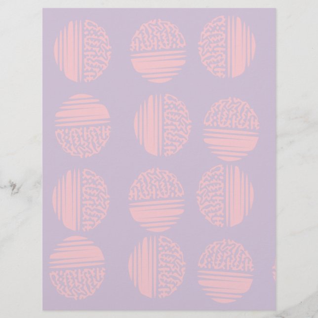 Pink & Lavender Circle Scrapbook Paper (Front)