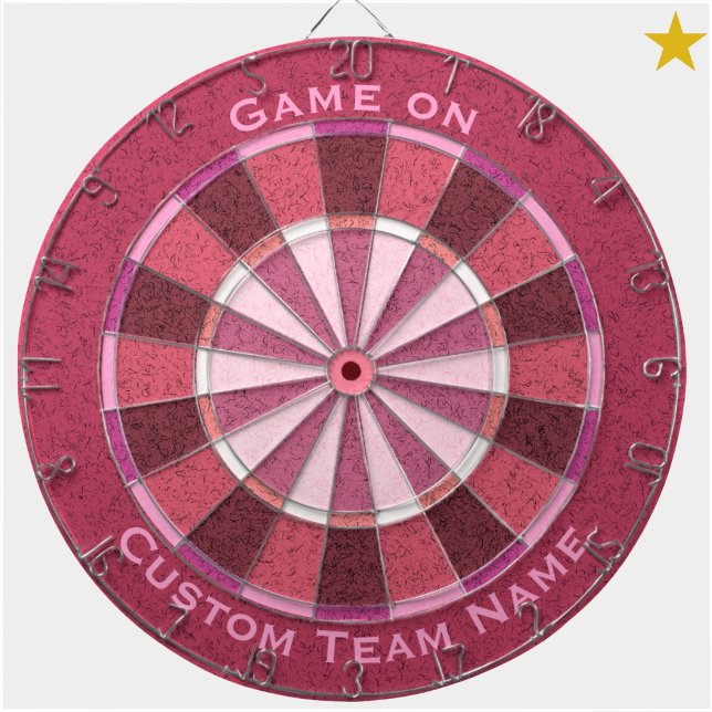 Pink Lavender Custom Phrase Team Name  Dartboard (Creator Uploaded)