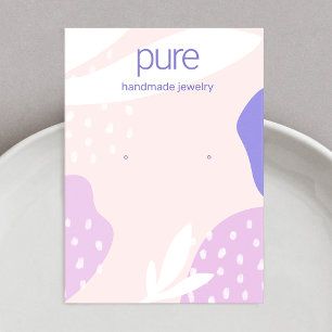 Pink Lavender Earring Jewellery Display Business Card