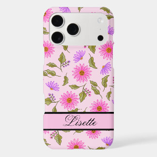 Pink Lavender Lacy Daisy Personalized iPhone Case