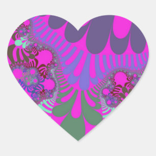 Pink Lavender Mod Heart Sticker