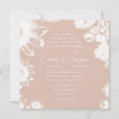 Pink Lavender Raspberry Pink Floral Wedding Invite (Front)