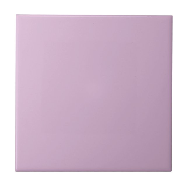 Pink Lavender Solid Colour Ceramic Tile (Front)
