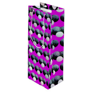 Pink Lawn Bowls Pattern, Wine Gift Bag