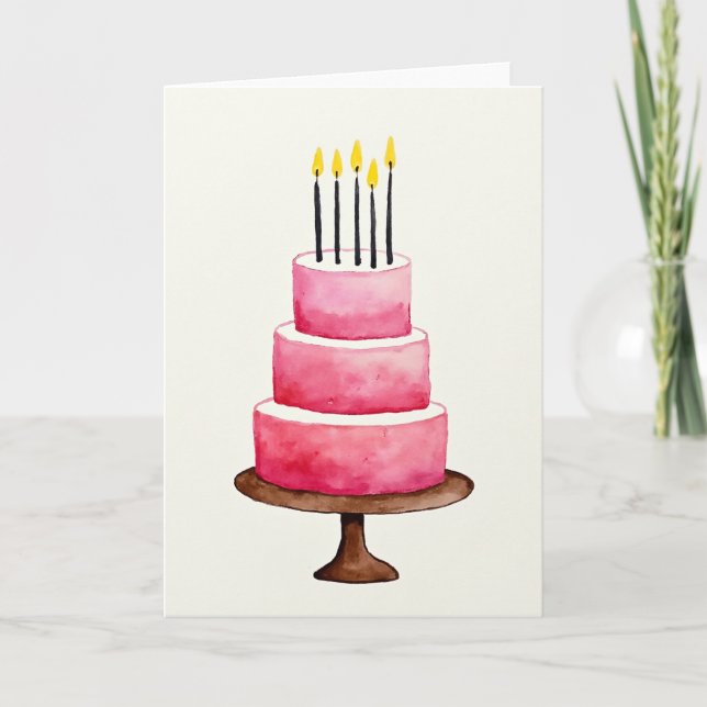 Pink Layered Treat Art Card (Front)