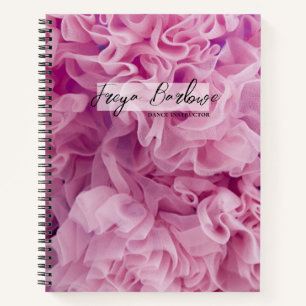 Pink Layered Tulle Ruffles   Business Notebook