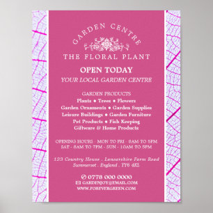 Pink Leaf, Garden Center, Horticulturist Poster
