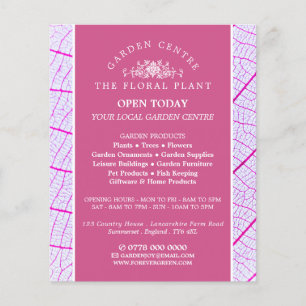 Pink Leaf, Garden Centre, Horticulturist Flyer