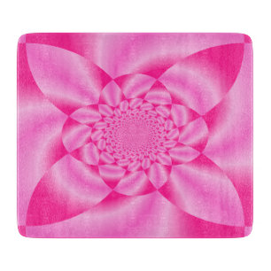 Pink Leaf Petal Cutting Board