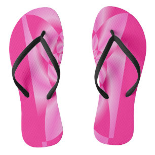Pink Leaf Petal Thongs