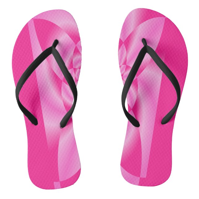 Pink Leaf Petal Thongs (Footbed)