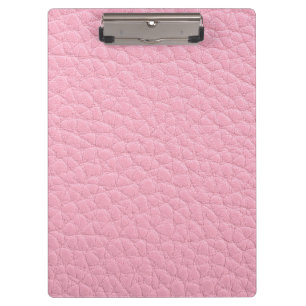 Pink leather clipboard