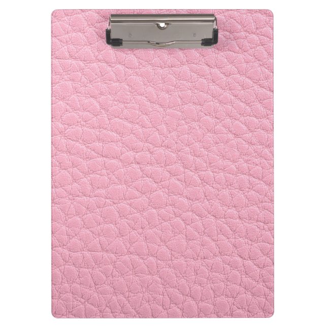 Pink leather clipboard (Front)