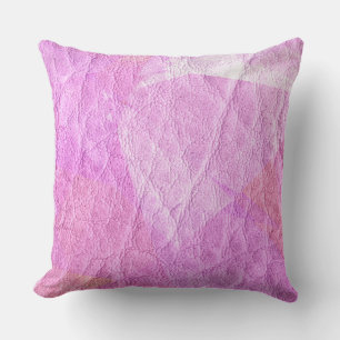Pink Leather Cushion