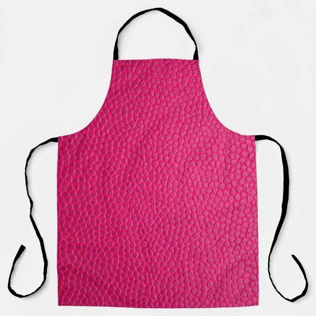 Pink leather leather texture skin apron (Front)