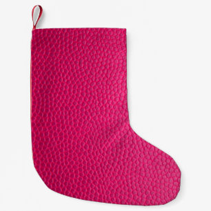 Pink leather leather texture skin small christmas stocking