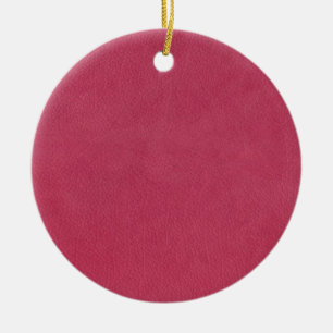 Pink Leather Look Ceramic Tree Decoration