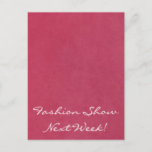 Pink Leather Look Postcard