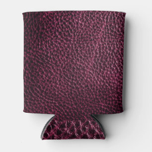 Pink leather texture, close-up background. can cooler