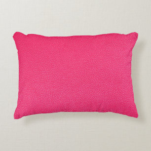 Pink leather texture decorative cushion
